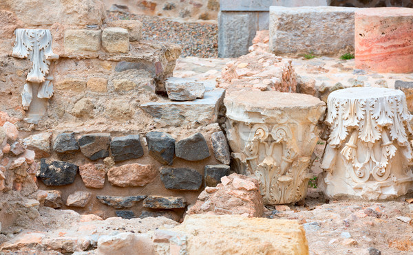 Columns in Cartagena Roman Amphitheater Spain Stock photo © lunamarina