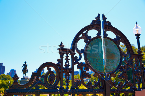 Boston Common Arlington gate George washington Stock photo © lunamarina
