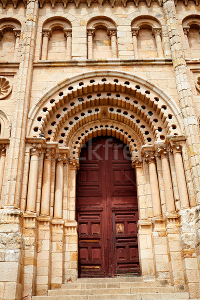 Zamora Cathedral door in Spain Via de la Plata Stock photo © lunamarina