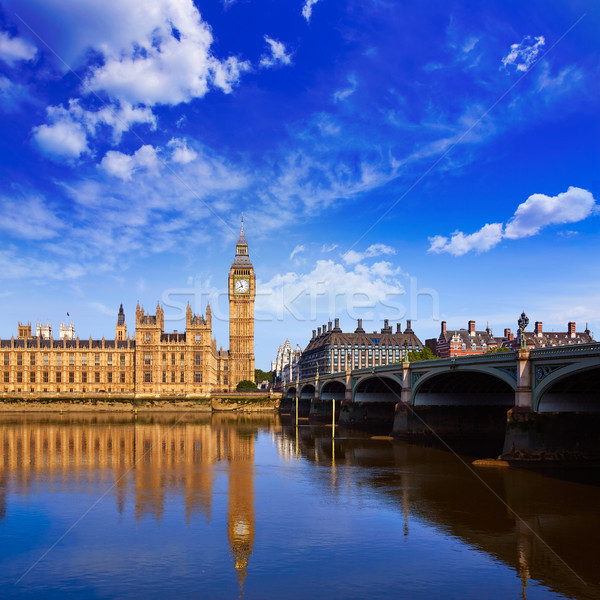 [[stock_photo]]: Big · Ben · horloge · tour · Londres · Angleterre · eau