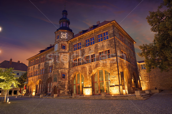 Stadt Nordhausen Rathaus with Roland figure in Germany Stock photo © lunamarina