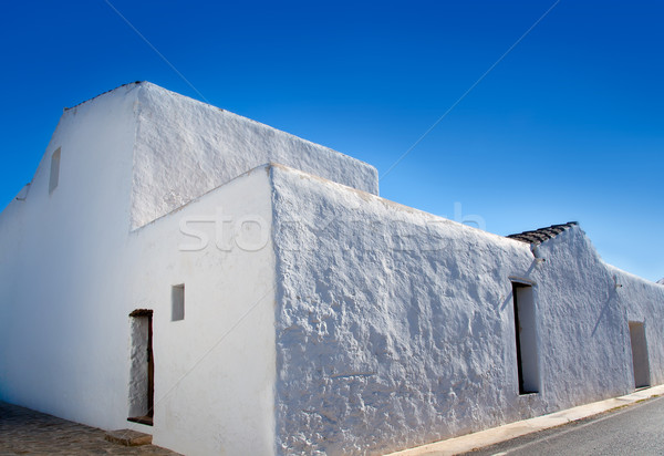 Stock photo: Ibiza Santa Agnes whitewashed houses