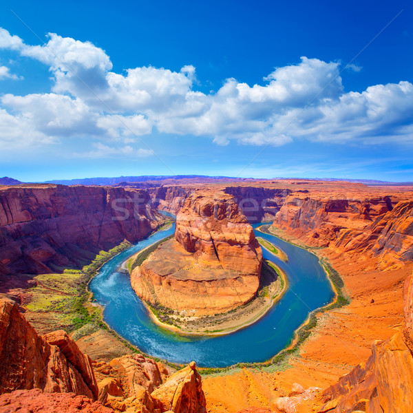 亞利桑那 馬蹄鐵 美國科羅拉多州 河 天空 商業照片 © lunamarina