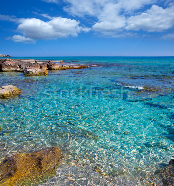 Formentera Mitjorn  beach with turquoise Mediterranean Stock photo © lunamarina