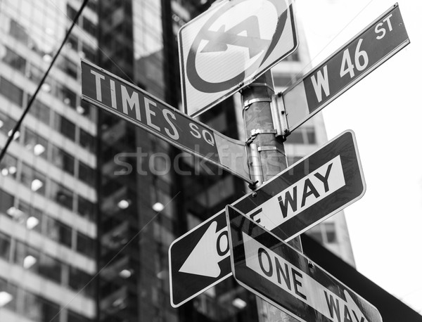 Times Square Zeichen New York Tageslicht Gebäude Stadt Stock foto © lunamarina