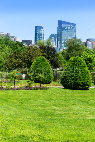 Boston parco giardini skyline Massachusetts USA Foto d'archivio © lunamarina