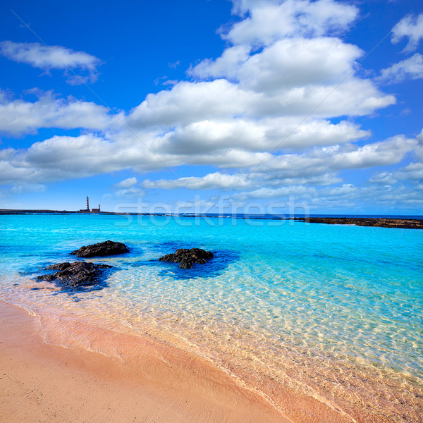 El Cotillo beach Toston lighthouse Fuerteventura Stock photo © lunamarina