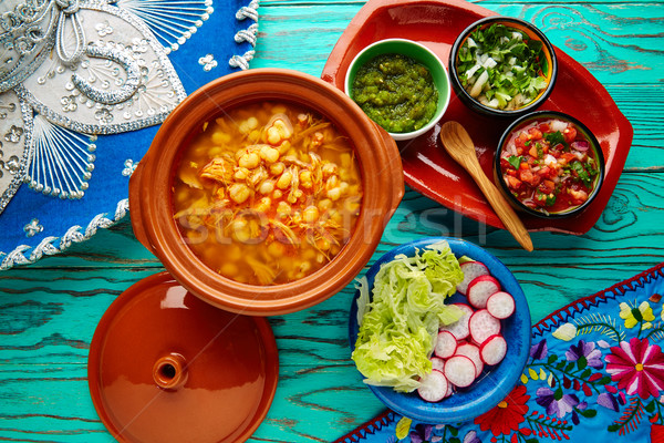 Grande milho ensopado México ingredientes aperitivo Foto stock © lunamarina