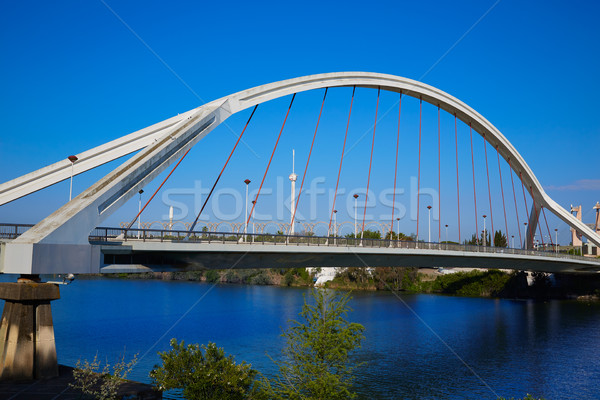 Seville Puente de la Barqueta bridge Sevilla Stock photo © lunamarina