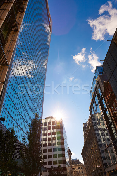 London pénzügyi negyed utca tér Anglia égbolt Stock fotó © lunamarina