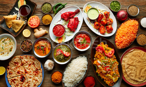 Assorted Indian recipes food various  Stock photo © lunamarina
