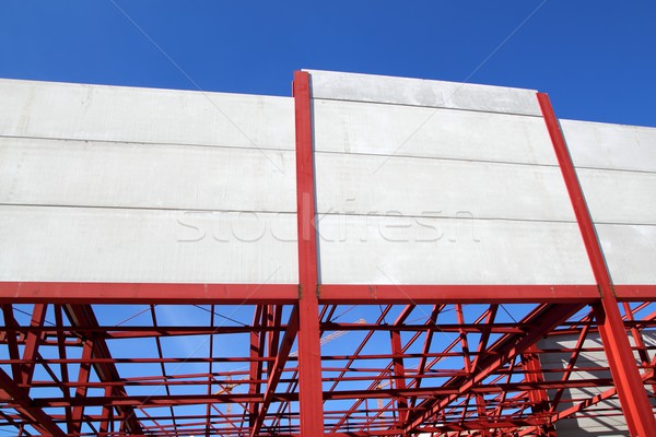 industrial building construction steel structure concrete Stock photo © lunamarina