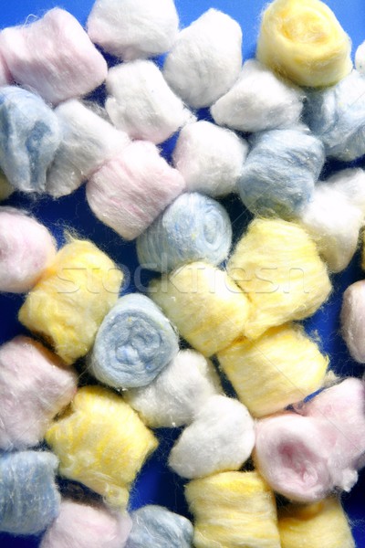 彌補 質地 棉花 粉紅色 藍色 商業照片 © lunamarina