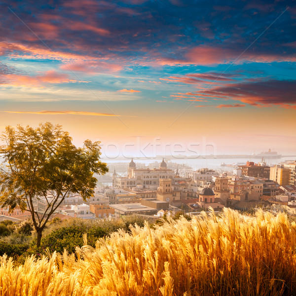 Foto stock: Paisaje · urbano · horizonte · mediterráneo · mar · comunidad · España