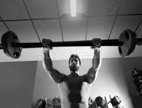 Bilanciere uomo allenamento fitness palestra Foto d'archivio © lunamarina