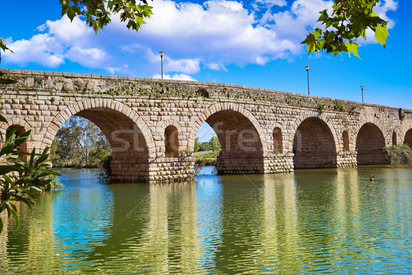 Merida in Spain roman bridge over Guadiana Stock photo © lunamarina