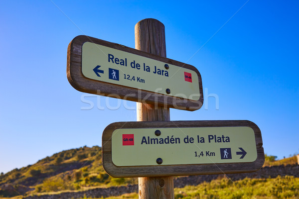 Via de la Plata way in Spain track signs Almaden Stock photo © lunamarina