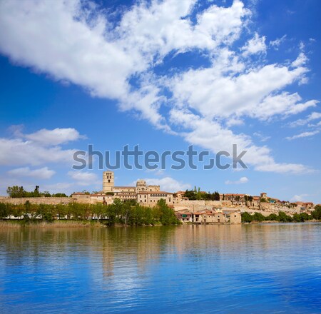 Zamora skyline by Duero river of Spain Stock photo © lunamarina