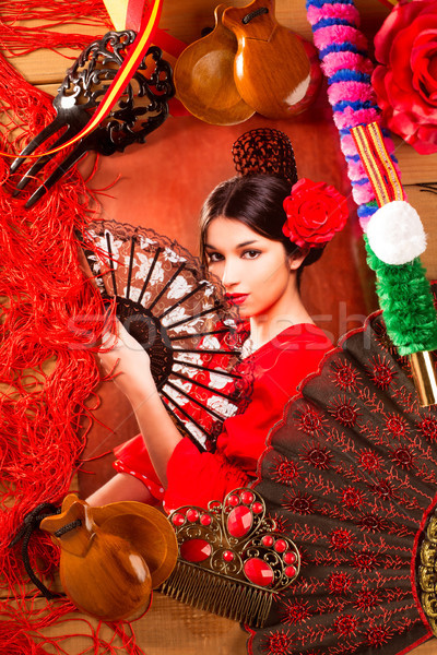 Flamenco vrouw stierenvechter typisch Spanje communie Stockfoto © lunamarina