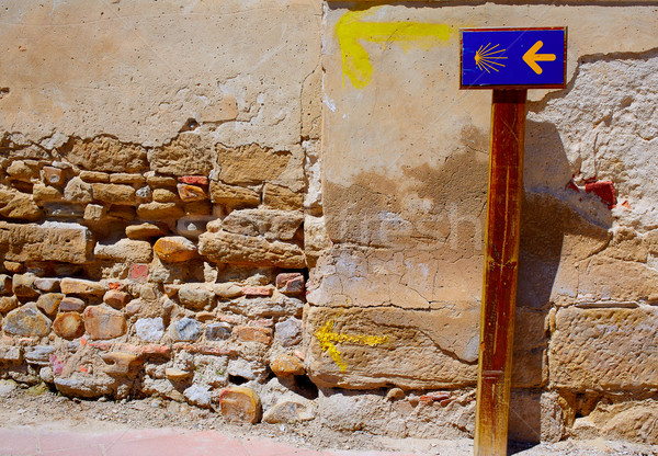 The way of Saint James sign at Granon in La Rioja Stock photo © lunamarina
