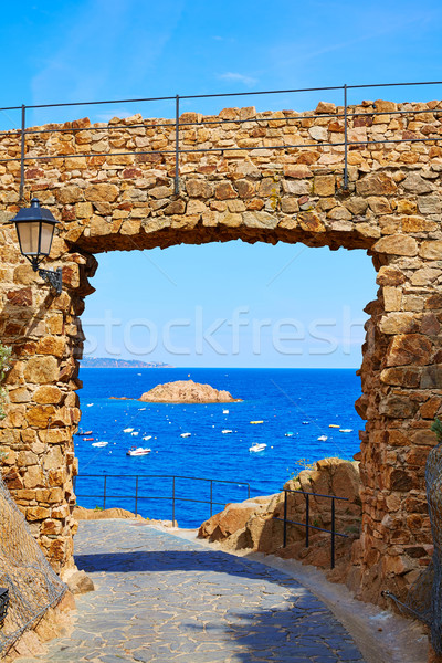 Tossa de Mar castle in Costa Brava of Catalonia Stock photo © lunamarina