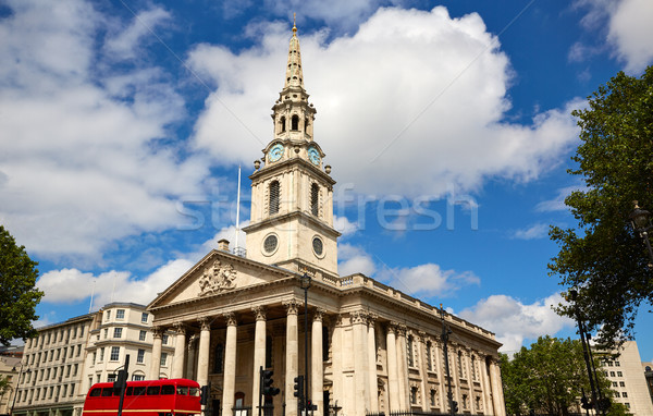 London Trafalgar Square St Martin church Stock photo © lunamarina