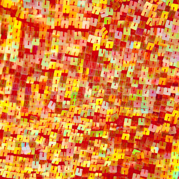 colorful red yellow sequins with square shape Stock photo © lunamarina