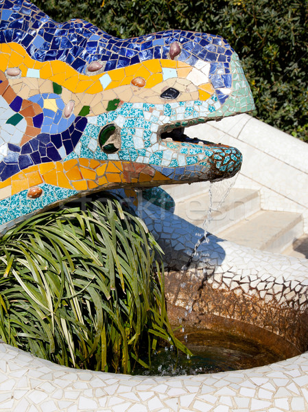 Dragon salamandra of gaudi  in park guell Stock photo © lunamarina