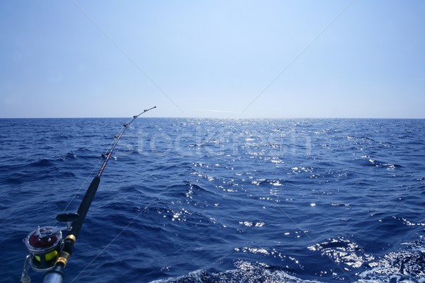 Trolling pręt niebieski morze Śródziemne Zdjęcia stock © lunamarina