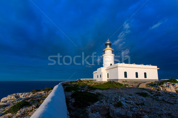 Menorca sunset at Faro de Caballeria Lighthouse Stock photo © lunamarina