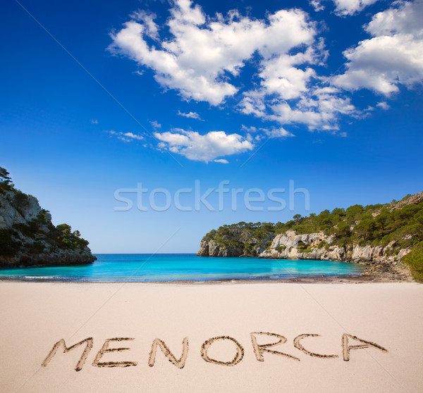Cala Macarella Menorca turquoise Balearic Mediterranean Stock photo © lunamarina