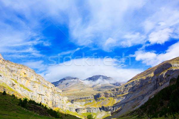 Monte Perdido and Soum Raymond at Soaso circus in Ordesa Valley Stock photo © lunamarina