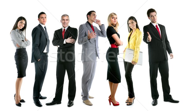 Business team people group crowd full length Stock photo © lunamarina