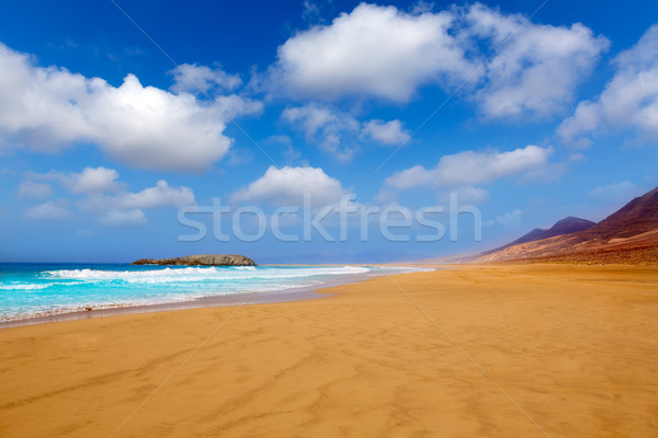 Praia canárias Espanha céu paisagem mar Foto stock © lunamarina