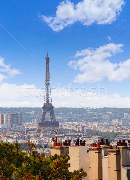 Parigi skyline montmartre Francia cielo Foto d'archivio © lunamarina