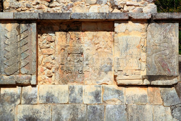 Chichen Itza hieroglyphics Mayan ruins Mexico Stock photo © lunamarina