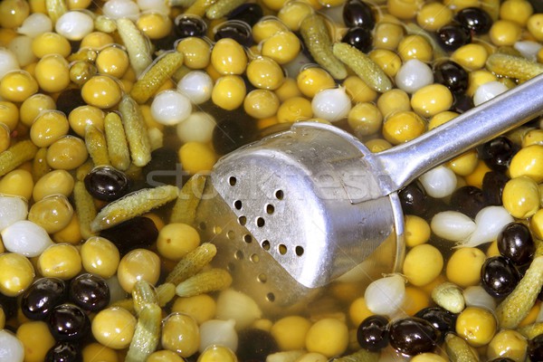 olives varied colorful texture on market Stock photo © lunamarina