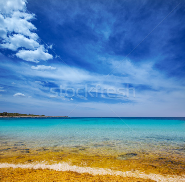 Menorca Son Saura beach in Ciutadella turquoise Balearic Stock photo © lunamarina