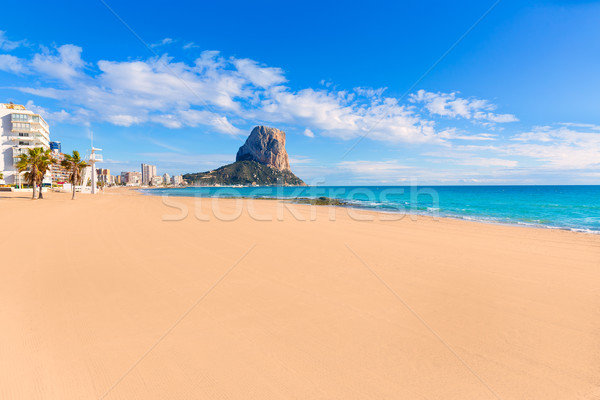Calpe playa Arenal Bol beach near Penon Ifach Alicante Stock photo © lunamarina