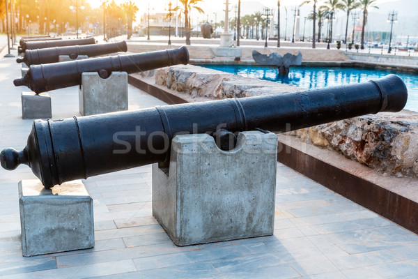 Cartagena cannon Naval museum port at Spain Stock photo © lunamarina