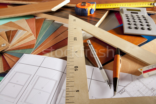建築師 室內設計師 工作場所 木匠 設計 辦公桌 商業照片 © lunamarina