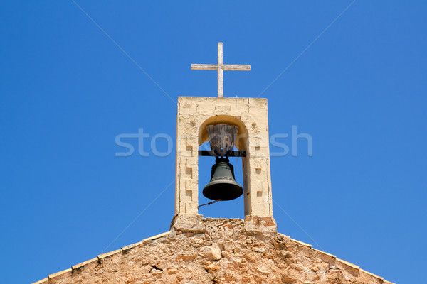 Sant Ferran stone belfry in Formentera island Stock photo © lunamarina