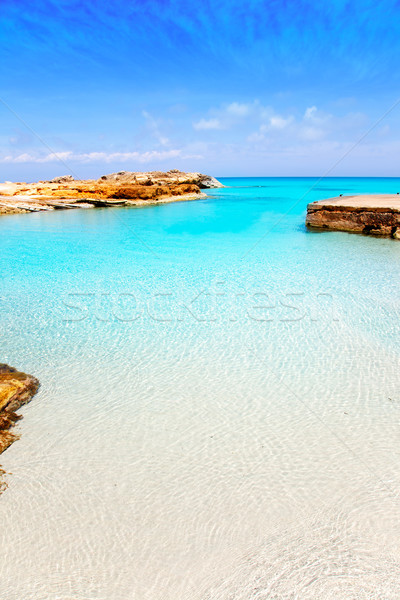 Es Calo de San Agusti port in Formentera island Stock photo © lunamarina