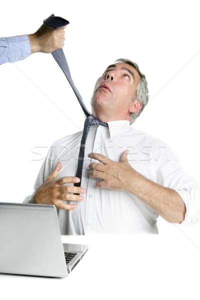 Stock photo: tie hangman senior businessman stressed