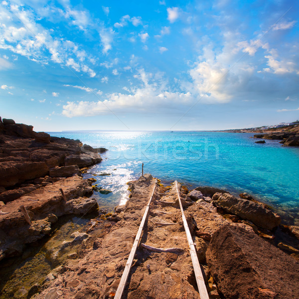 Formentera Es Calo des Mort beach turquoise Mediterranean Stock photo © lunamarina