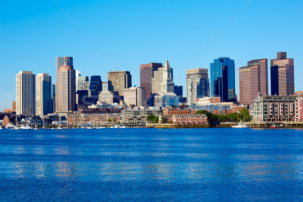 Boston Massachusetts Skyline Hafen USA Business Stock foto © lunamarina