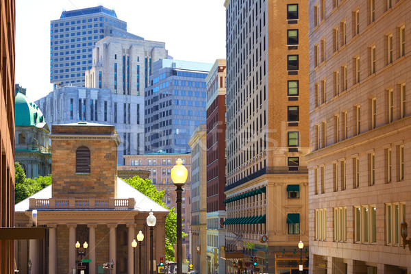 Foto stock: Boston · capela · escolas · rua · Massachusetts · EUA