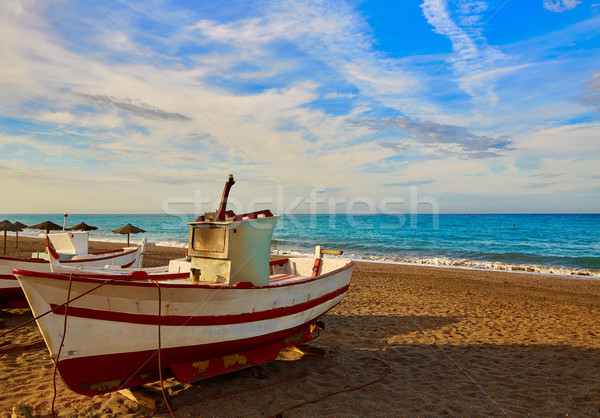 Almeria Cabo de Gata San Miguel beach boats Stock photo © lunamarina