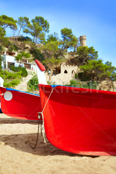 Lloret de Mar Castell Plaja at Sa Caleta beach Stock photo © lunamarina