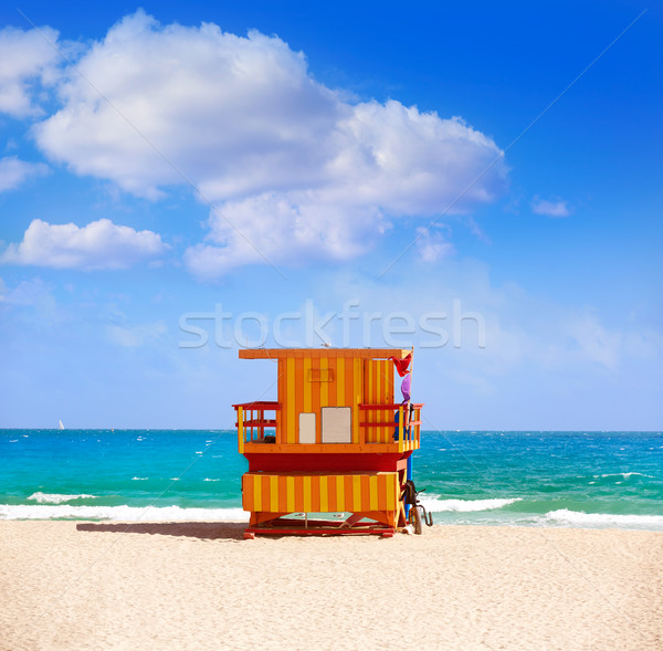 Miami beach baywatch tower South beach Florida Stock photo © lunamarina